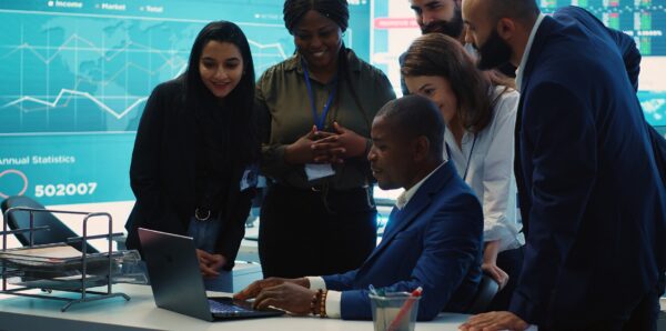 Staffs of an organisation in a training session